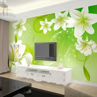 custom photo wallpaper waterproof mural papel de parede 3d embossed white flowers modern living room tv background decor tapety