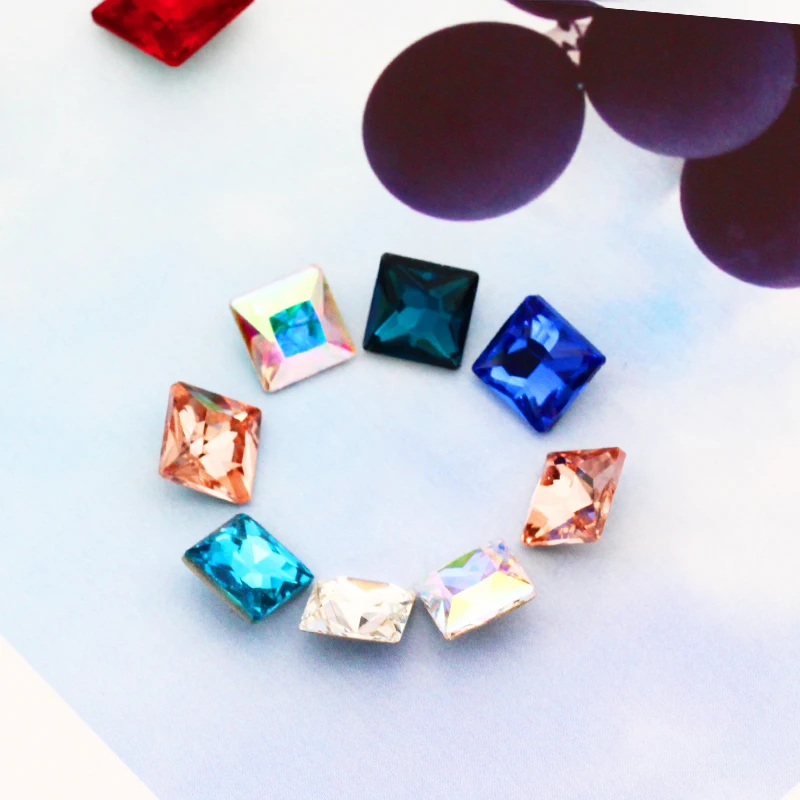 

Sparkly Top Stones Pointback Princess Square Crystal Rhinestones K9 Strass Clothes Crafts DIY Nail Jewelry Accessories 8/10/12mm