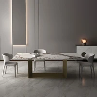 rectangular modern minimalist household luxury stone marble small dining table