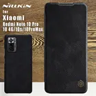 Чехол Nillkin для Xiaomi Redmi Note 10 Pro, чехол qin из искусственной кожи с полным покрытием 360, защитный чехол-накладка для Redmi Note 10, 4G, 10s Max