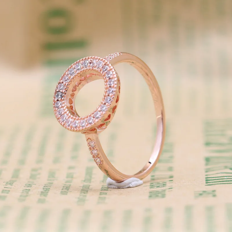 

New Fashion Original 925 Silver Hearts of Halo Ring For Women Wedding Engagement Pan Rings DropShip Wholesale