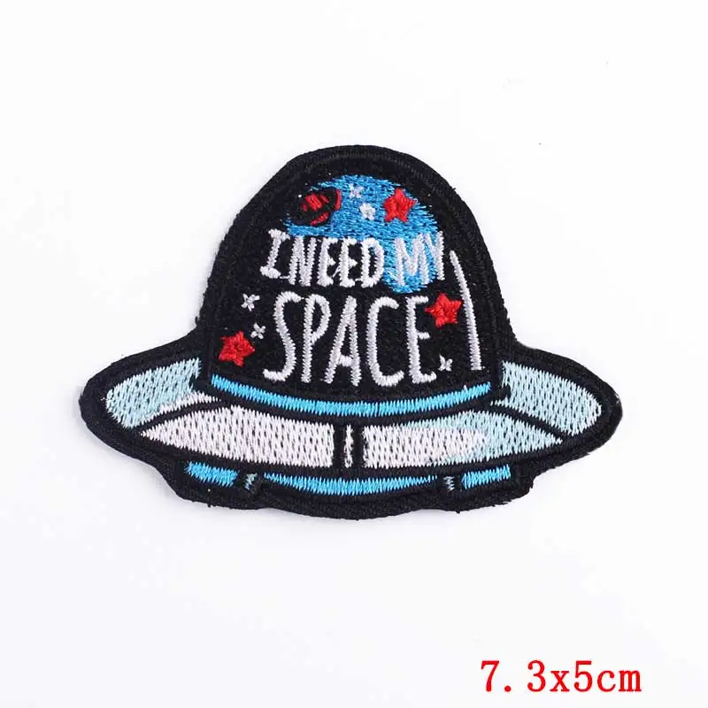Prajna UFO патч вышитые патчи для одежды утюжок на заплатках одежде полоски Alien Rainbow