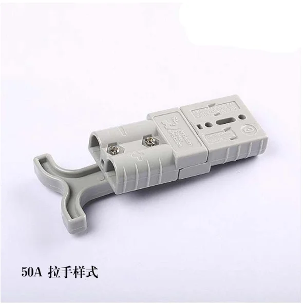 600V 50A gray red SB50 Plug Connector Pole copper Contacts Solar Panels Battery T Handle Anti dust cover with 8 AWG terminal | Автомобили