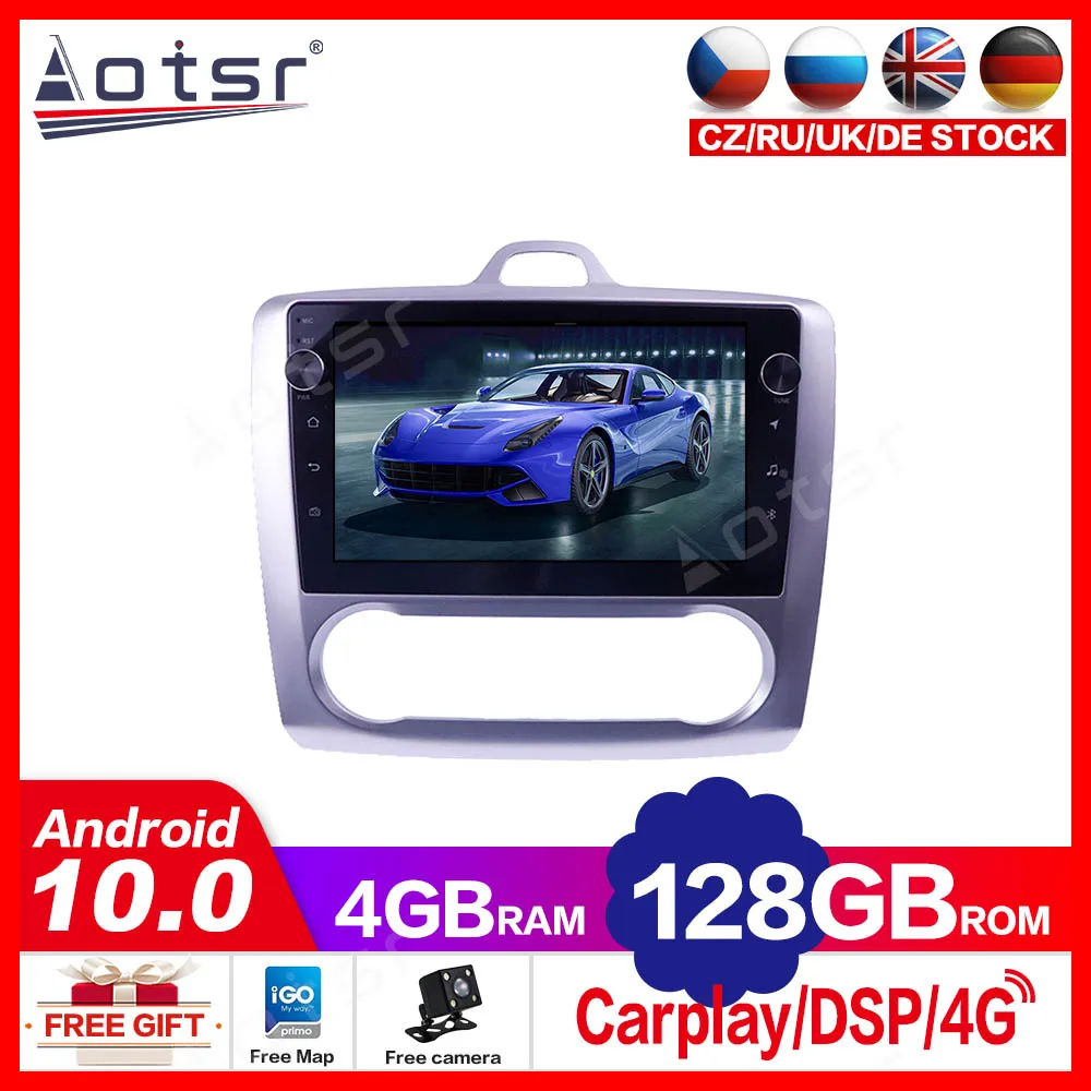 

For Ford Focus 2004-2011 Android10.0 Car GPS Multimedia player navigation Radio Audio Stereo headunit Free Map Touch Screen