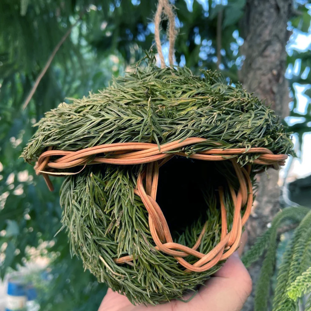 

1Pc Garden Hanging Bird Nest Natural Bird House Bird Living Nest (Random Color)