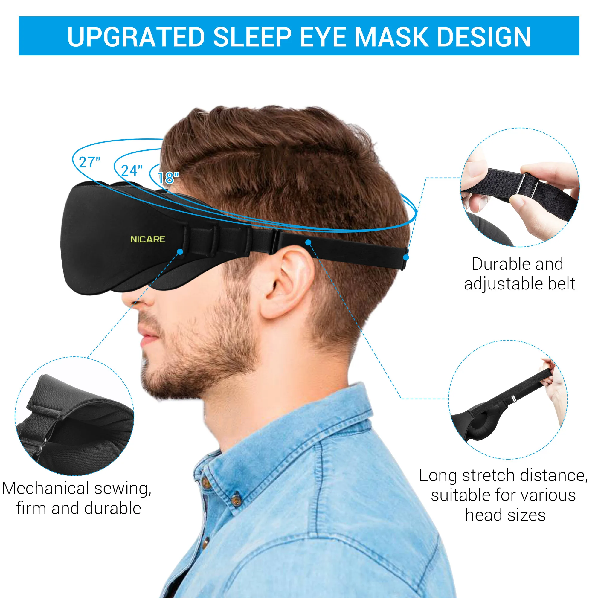 

1Pcs 3D Sleep Mask Natural Sleeping Eye Mask Eyeshade Cover Shade Eye Patch Women Men Soft Portable Blindfold Travel Eyepatch