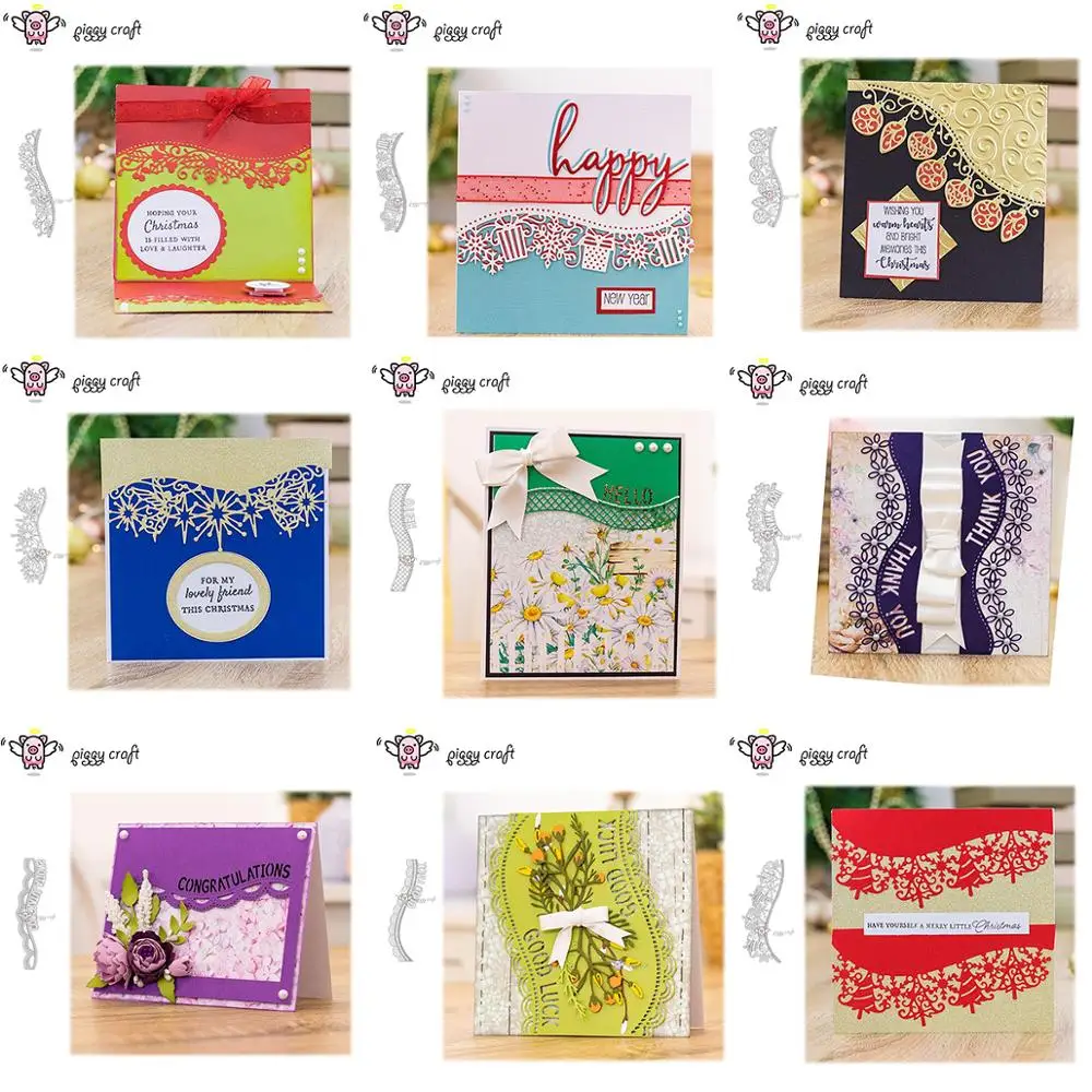 

Mmao Crafts Metal Steel Cutting Dies New Christmas border series Stencil For DIY Scrapbooking Paper/photo Cards Embossing Dies