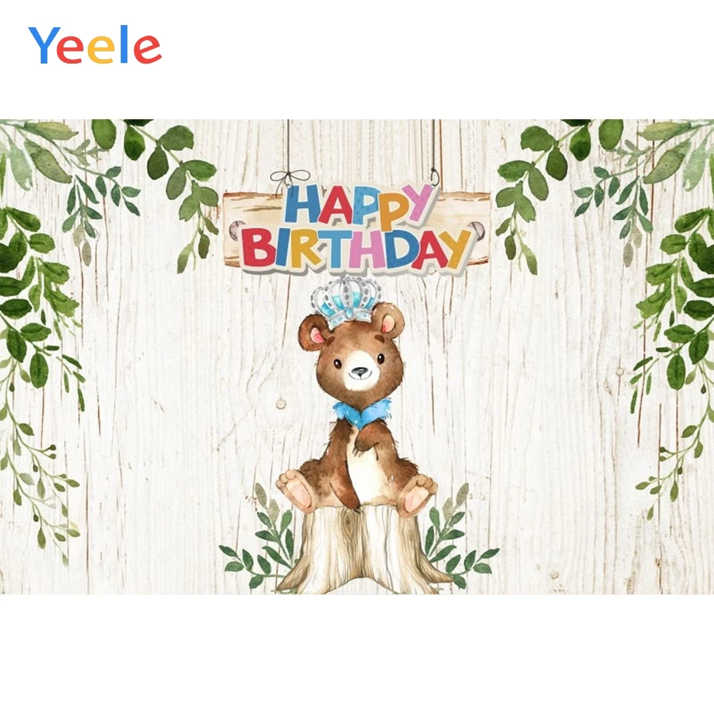 Фон для новорожденных Yeele с изображением короны животного леса медведя зоопарка