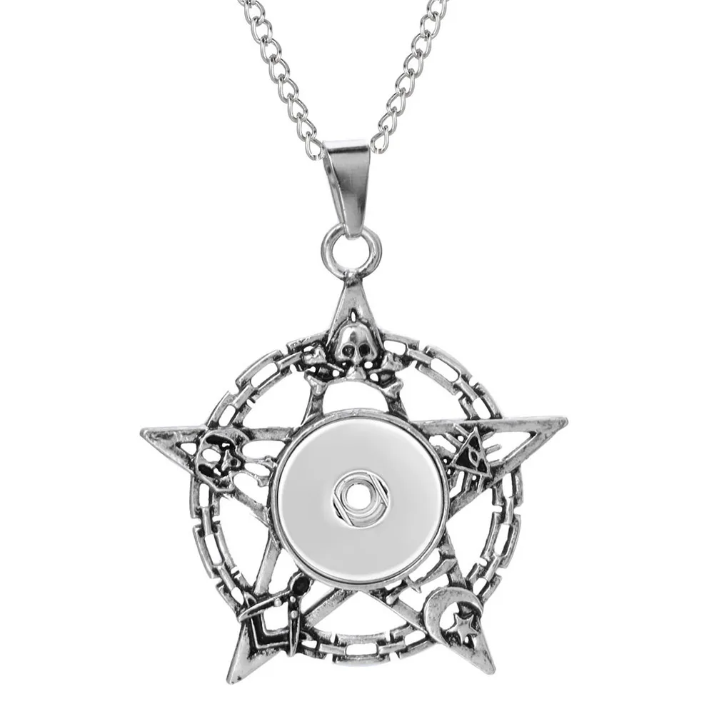 Новые стили металлических звёзд 18 мм кнопки ожерелья и подвески ювелирные