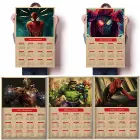 Винтажный постер из крафт-бумаги, Супергерой Марвел, Железный человек, Человек-паук, Мстители, постер из крафт-бумаги 2022, Настенная Наклейка