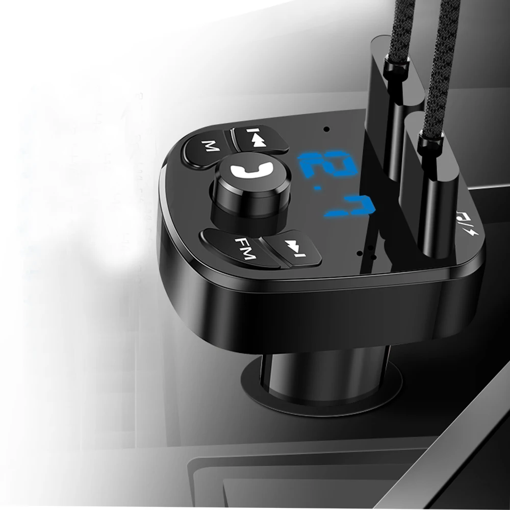 Автомобильный FM-трансмиттер с поддержкой Bluetooth 5 0 и двумя USB-портами |
