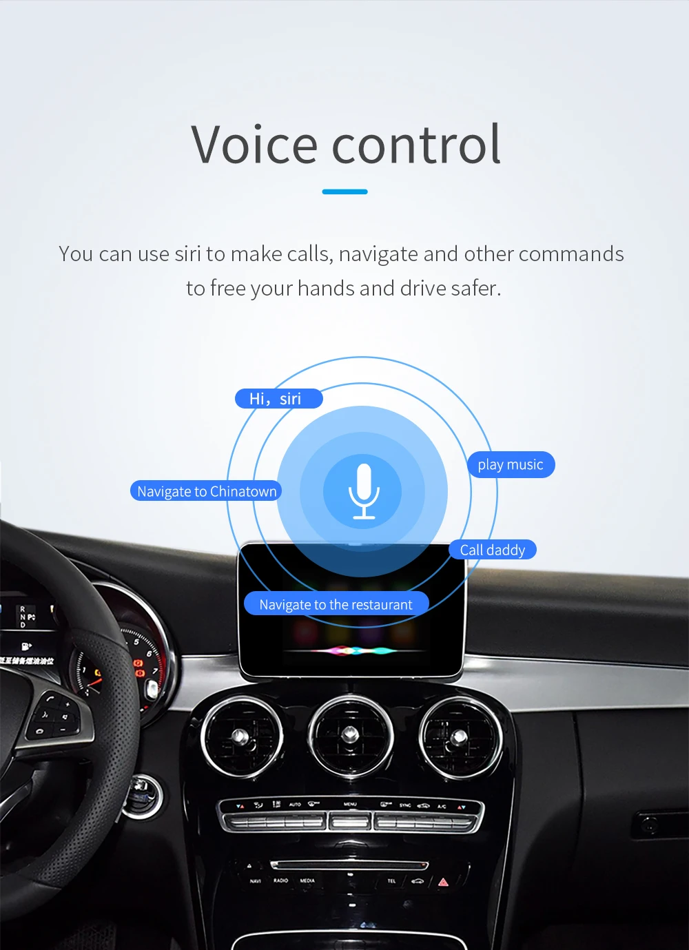 Carlinkit мультимедиа умный автомобиль модифицированный с беспроводной Apple Carplay/Android авто для Mercedes Benz NTG4.5 2012- iOS 13
