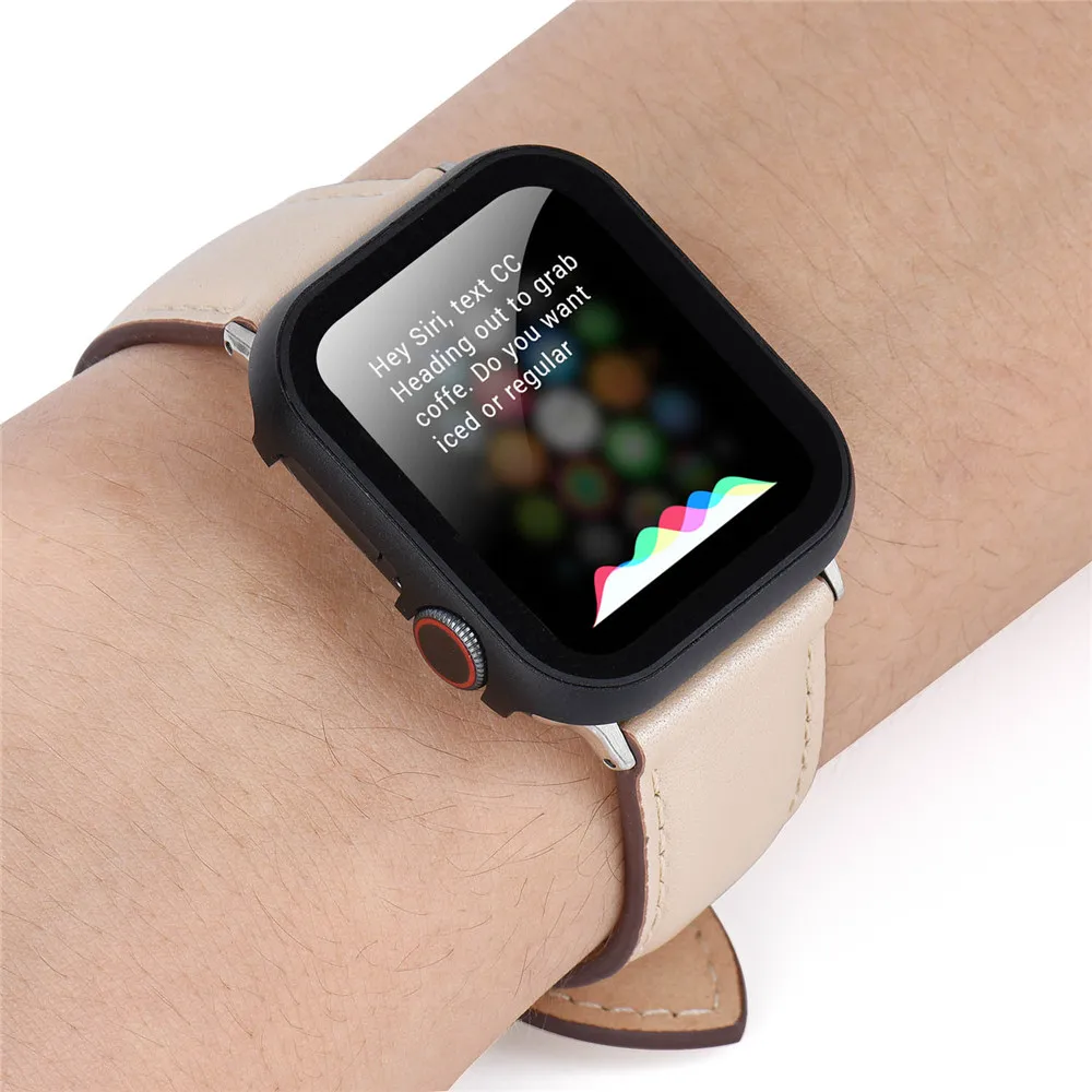 Защитная пленка для экрана полная защита Apple Watch SE 40 мм 44 38 42 металлический чехол