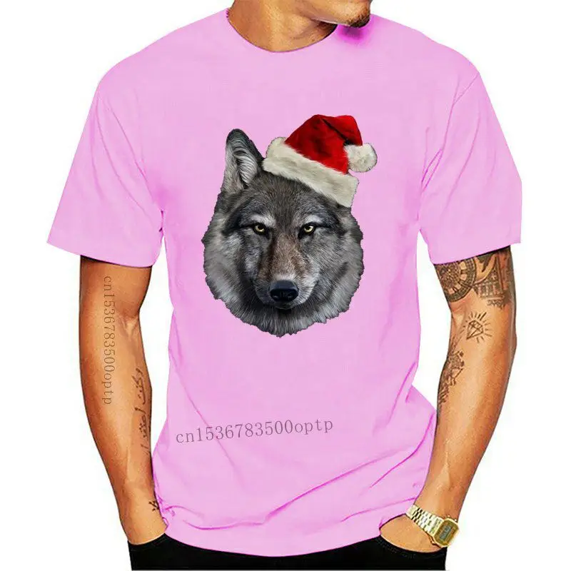 

Футболка с изображением волка в шапке Санты каждый день Рождество