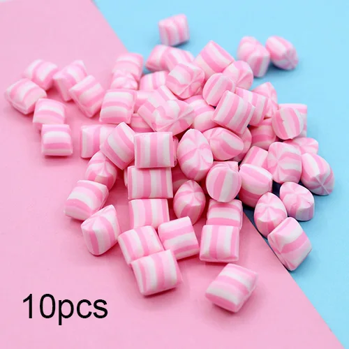 Pink 10pcs Счастливые обезьяны 10 шт. Fimo поставки слаймов игрушки Полимерная глина конфеты амулеты DIY дополнение наполнитель для пушистого облака прозрачный слизи - Цвет: Pink 10pcs