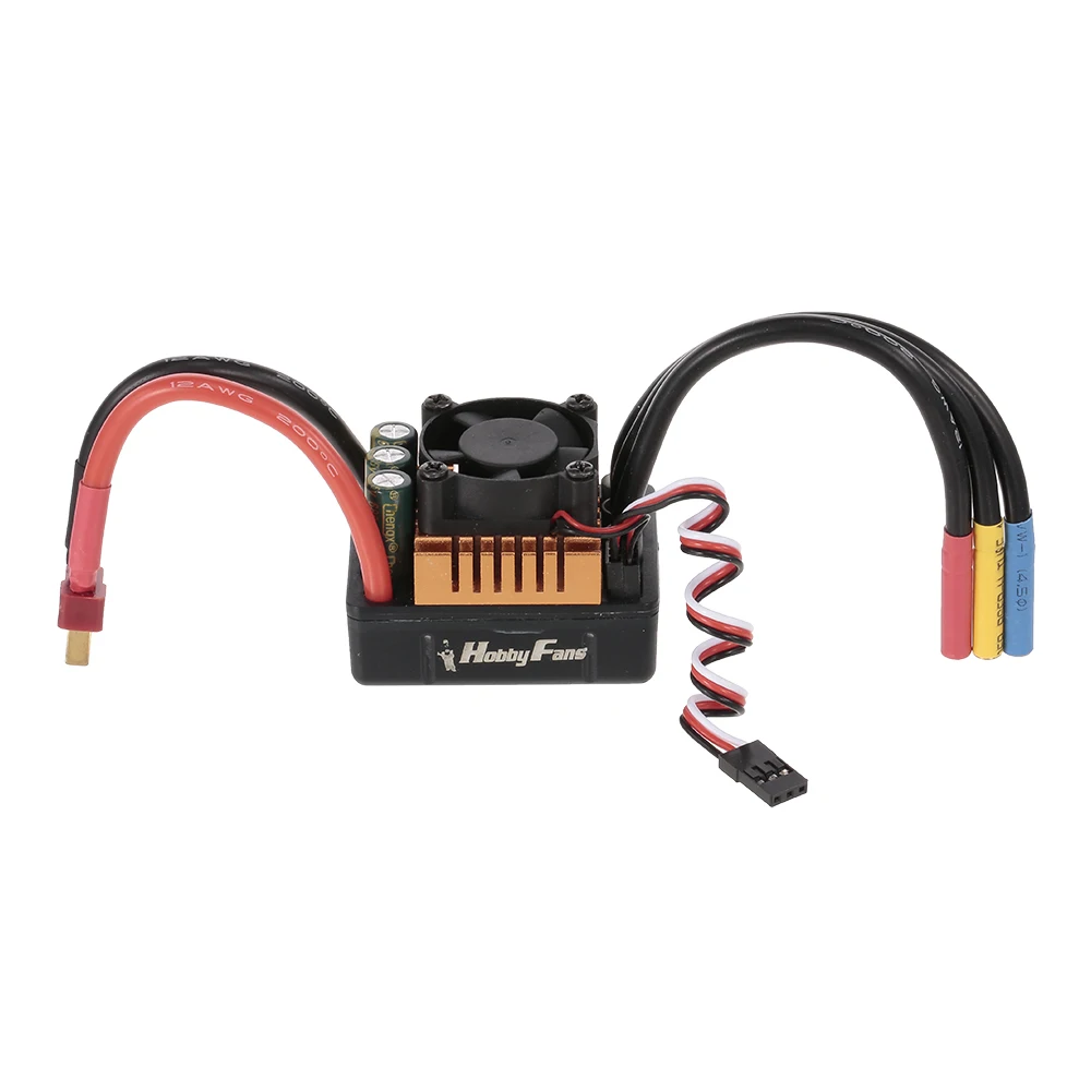 HOBBYFANS 60/80/120A бесколлекторный 2-3/4s ESC с BEC и картой программирования для 1:8 /1:10 RC Car
