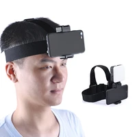 head mounted mobile phone holder first person view video outdoor live shooting bracket with phone clip 710cm with adapter