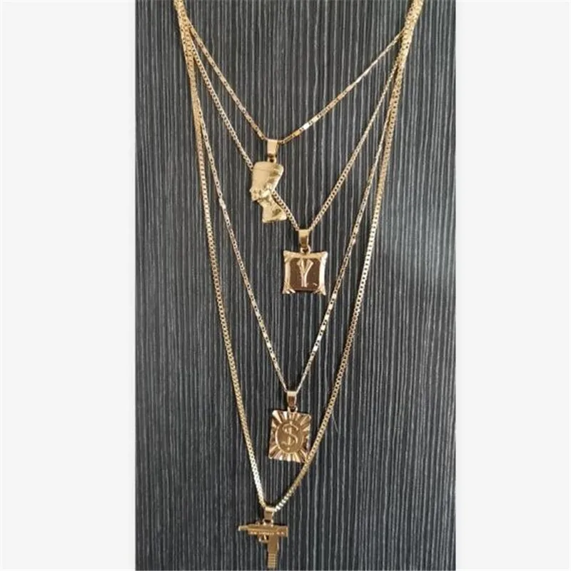 HebeDeer Трендовое ожерелье для девочек многослойная цепочка женщин серебряный цвет