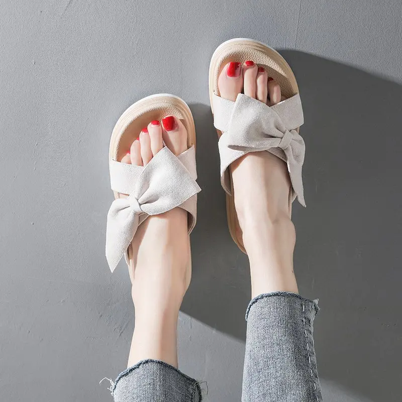 

Flat Shoes Female Woman's Slippers Luxury Slides Med Platform Flock 2021 Designer Beach PU Rome Fashion Female Shoes Ladies' Sli