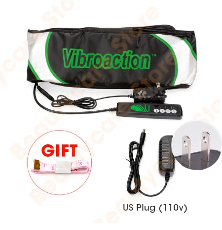 US Plug(110v)green Нагревательный вибрирующий пояс для сауны. Ремни для массажа для похудения. Массажный гибкий Вибрационный Слендер для сжигания жиров, пояс для похудения - Цвет: US Plug(110v)green