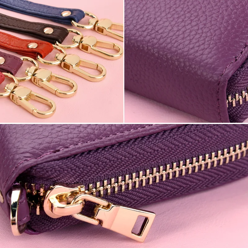 Women's Leather Long Wallet 2022 New Multi-card Zipper Wallet Multi-card Card Holder
