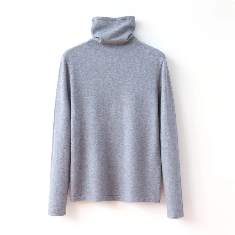 

Женский свитер, новая осенне-зимняя блузка с длинными рукавами и узким низом, свитер с высоким воротником