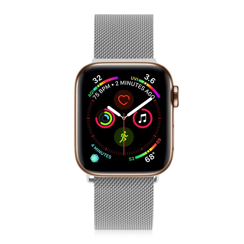 Ремешок для наручных часов Apple Watch 4 в 1/2/3 ремешок для часов, Миланская петля, нержавеющая сталь, 42 мм, 38 мм, версия браслет ремешок для наручных часов iwatch серии 40 мм 44 чехол бесплатно