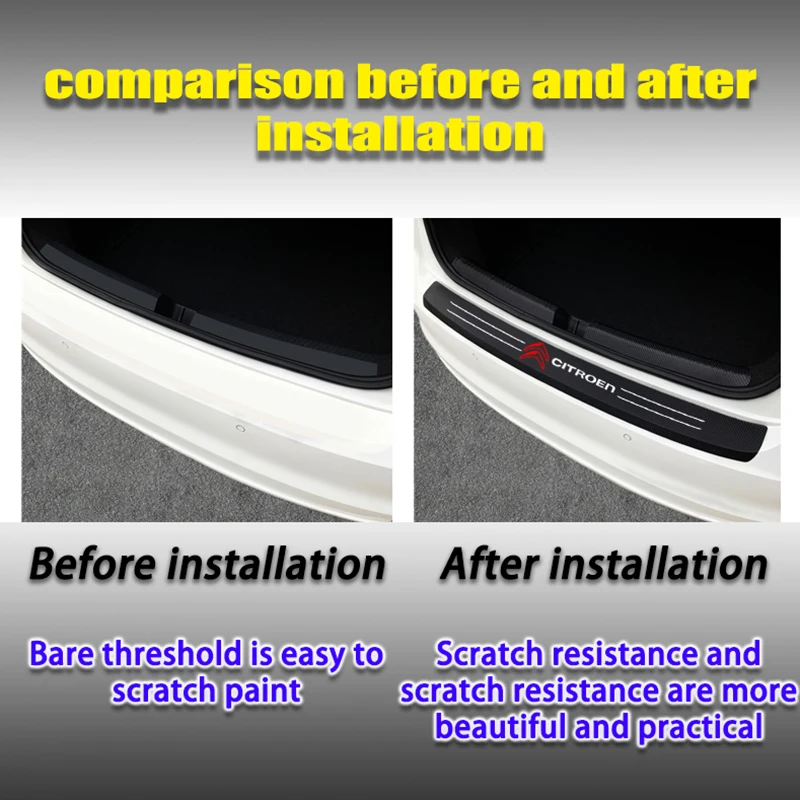 Наклейки из углеродного волокна 1 шт. защита для багажника прочная защитная