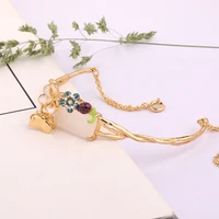 european and american fashion trend creative new jewelry personality simple bracelet hand painted enamel flower bracelet