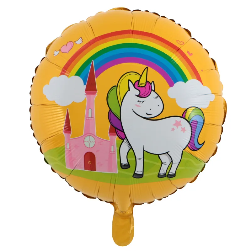 18inch ballon 4 1 шт. 100*97 см Розовая лошадь пони фольгированный воздушный шар-единорог с днем рождения свадьба Единорог тема вечерние украшения детские игрушки Globos - Цвет: 18inch ballon 4