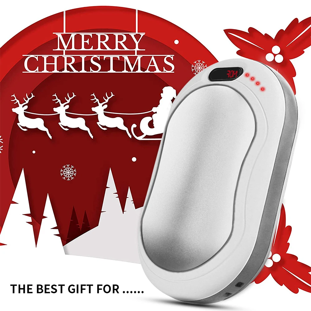 Грелка для рук портативная с USB-зарядкой 10000 мАч карманная электрическая грелка