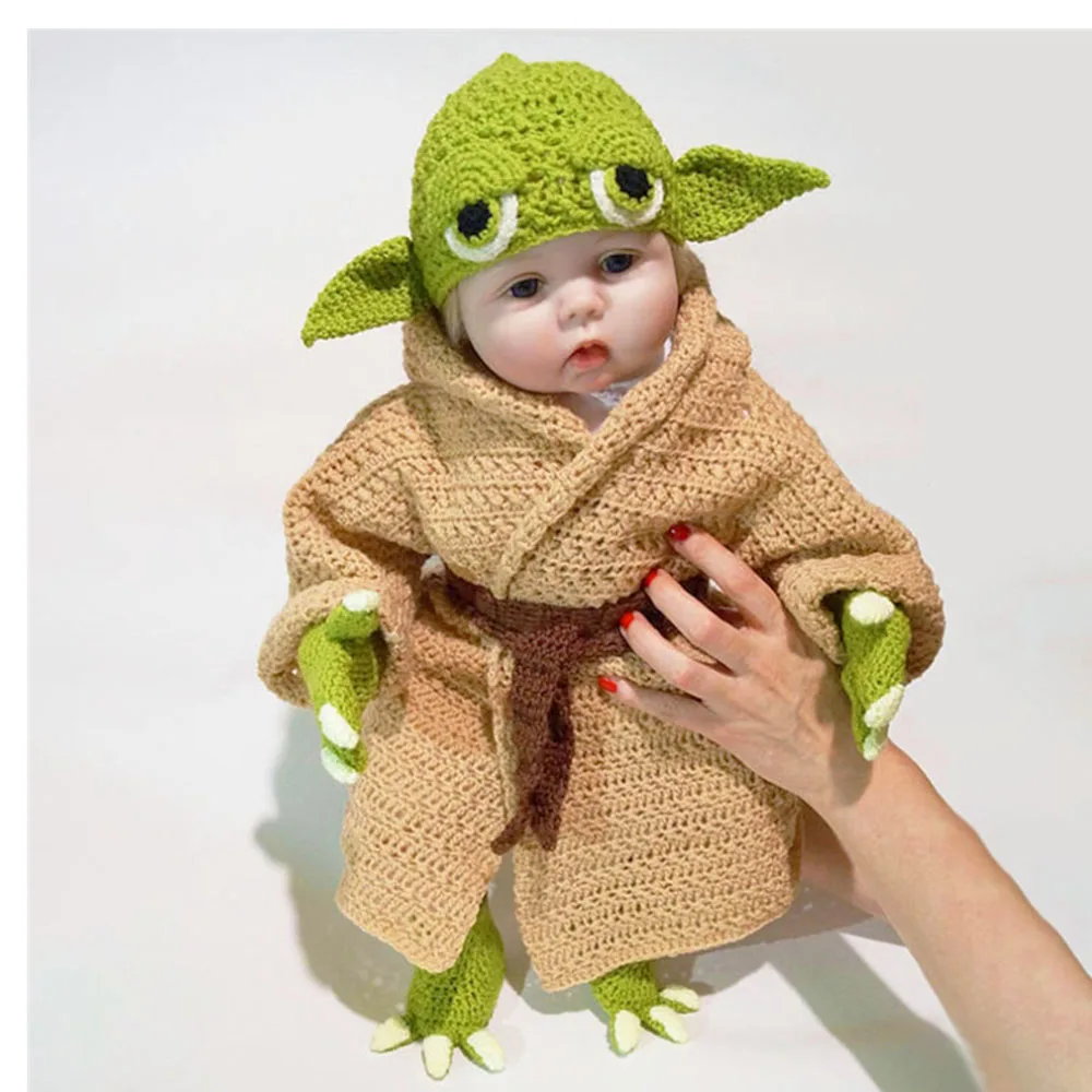 С принтом Звездные войны Детские йода Косплэй на Хэллоуин Костюм для фотосессии