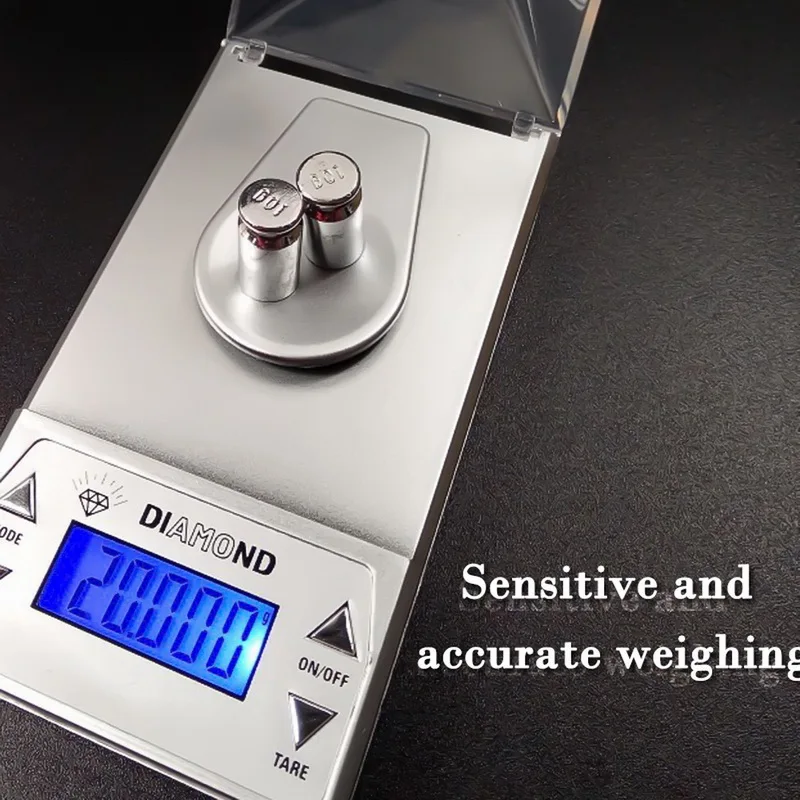 Портативные цифровые весы для ювелирных изделий с высоким ЖК-дисплеем 50/20/10/0 001 г |