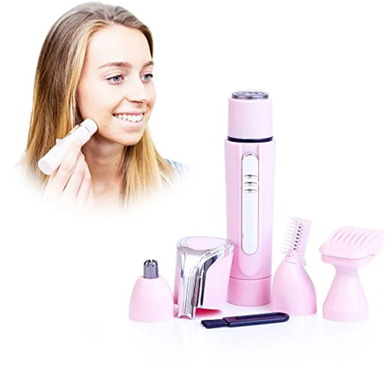 

Epilator Set 4 in 1 Shaver Electric New Women's Mini Hair Removal Machine Hair Repairer Nasal Multifunction Hair Eyebrow Trimmer
