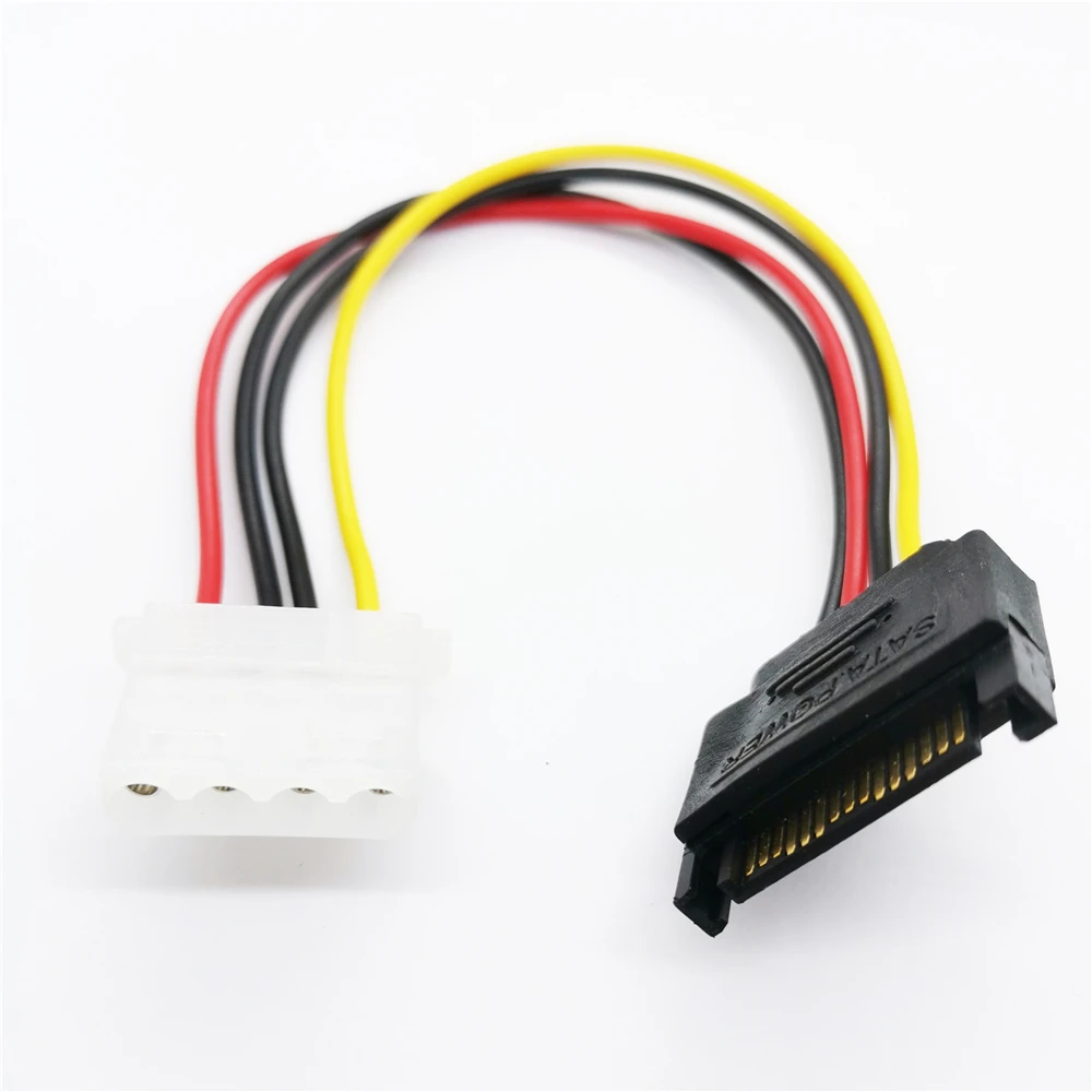 1x мужской женский 4 контактный Мощность привод адаптер кабель для Molex IDE/SATA 15 pin