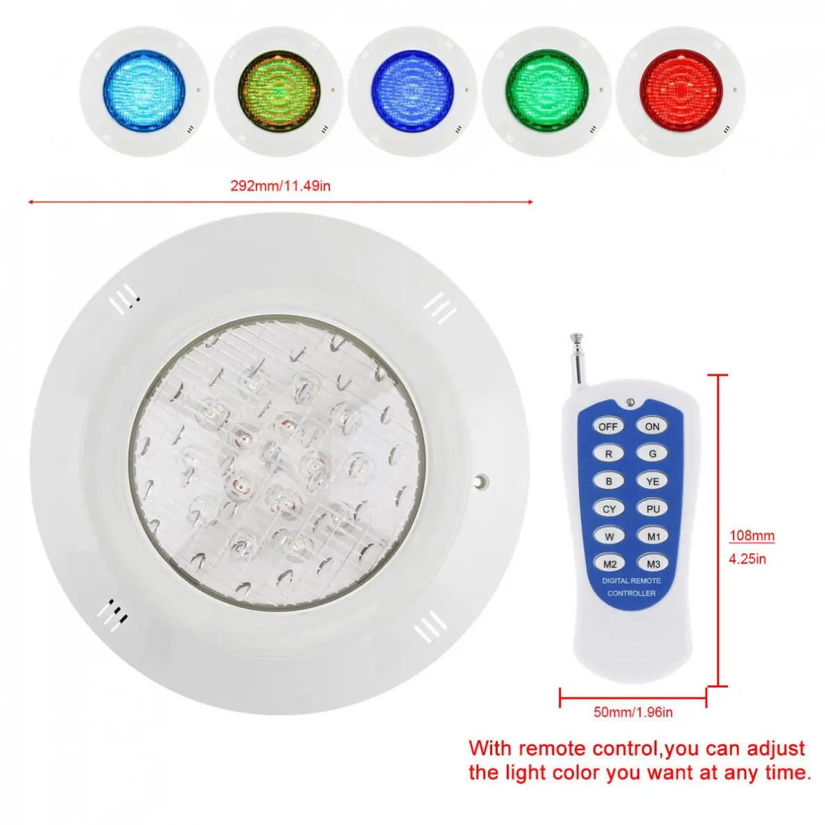 Светодиодный прожектор светильник s 15 светодиодный 12V 15W RGB пульт дистанционного