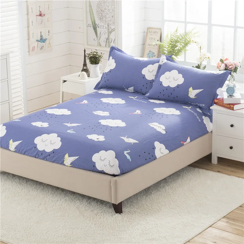 100% хлопок высокое качество Лучшая печатная простыня защитный чехол для матраса с