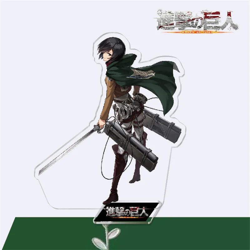 

16CM Japanese Anime Attack on Titan Acrylic Figma 207 Eren 203 Mikasa 213 Levi Ackerman PVC Action Figure Model Toy 2021