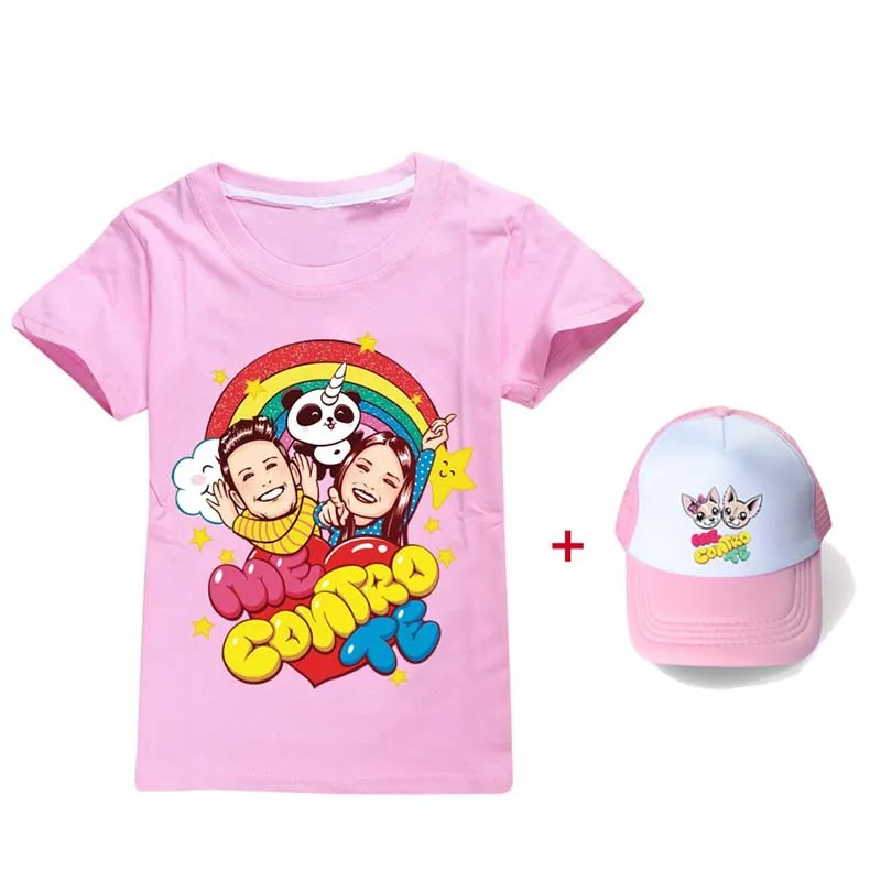 Летняя хлопковая футболка для мальчиков и девочек, одежда для малышей, детей, футболки с коротким рукавом, шапка, костюм, Детские футболки, т...