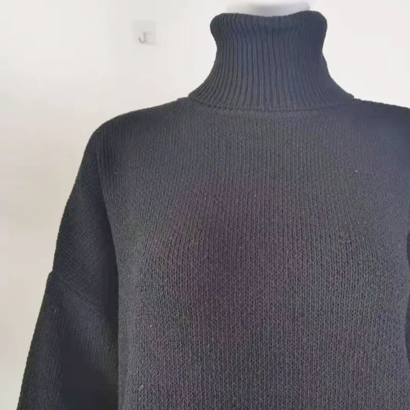 

Cheap Sale black Women Sweater Autumn Winter Knit pullover Female Sweaters Real Picture