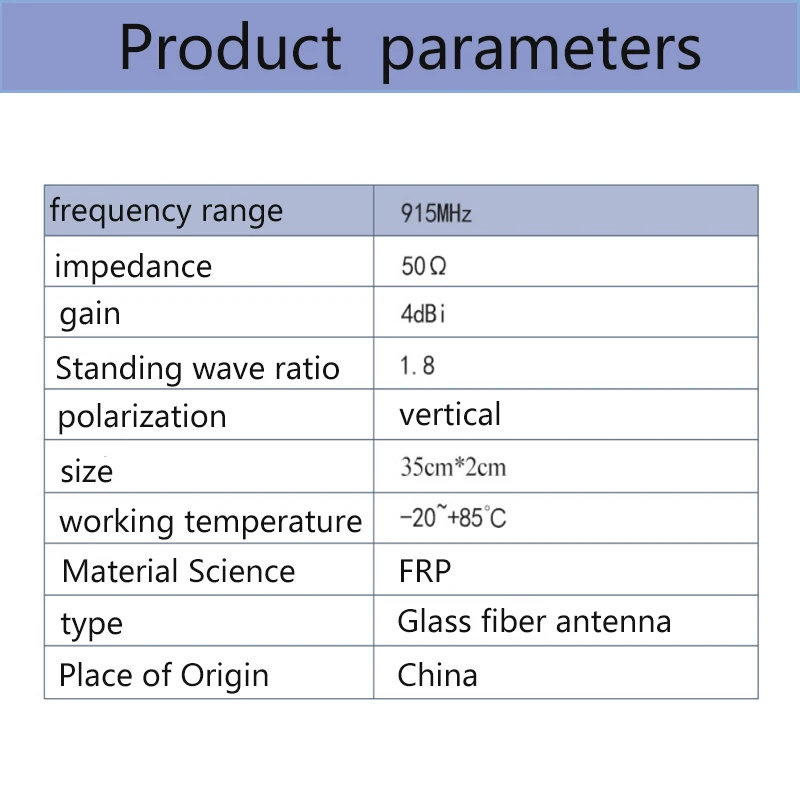 Lora system data 915 868mhz glass fiber omnidirectional antenna Internet of things acquisition high gain waterproof antenna