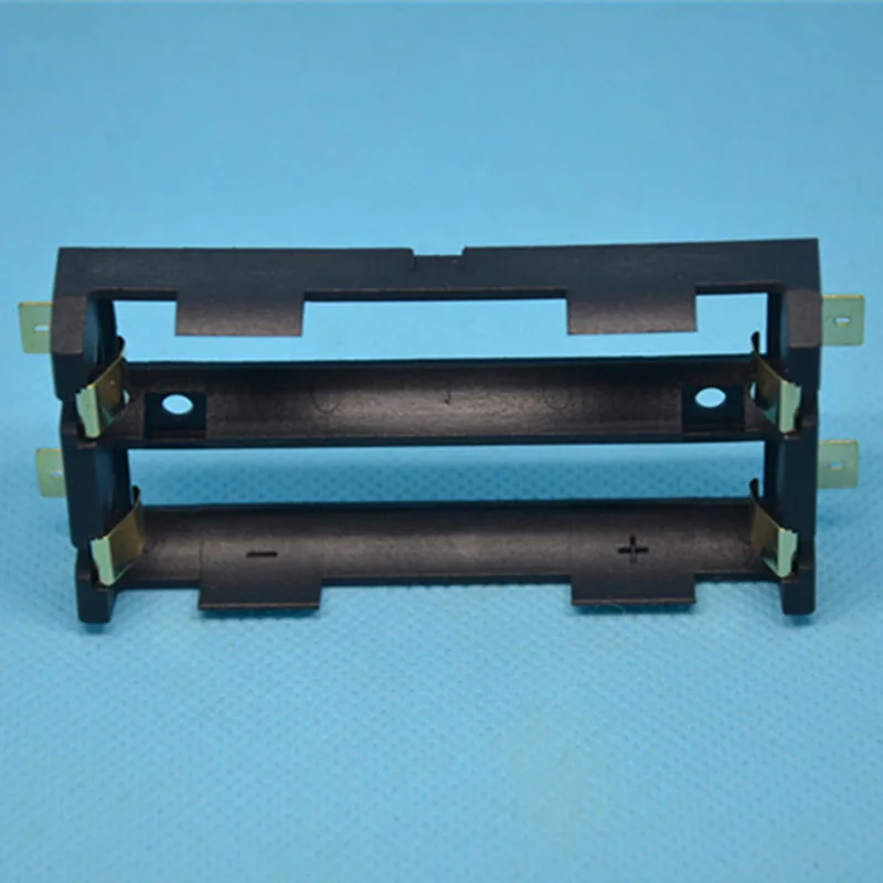 2x 18650 Батарейный держатель SMD SMT Корпус для батарей Хорошее хранение коробки W/ Бронзовые штыри E-сигарета аккумуляторная оболочка.