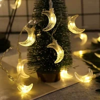 2021 new led string lights moon shape christmas fairy lights holiday lighting garland lamps for wedding party ramadan decoration
