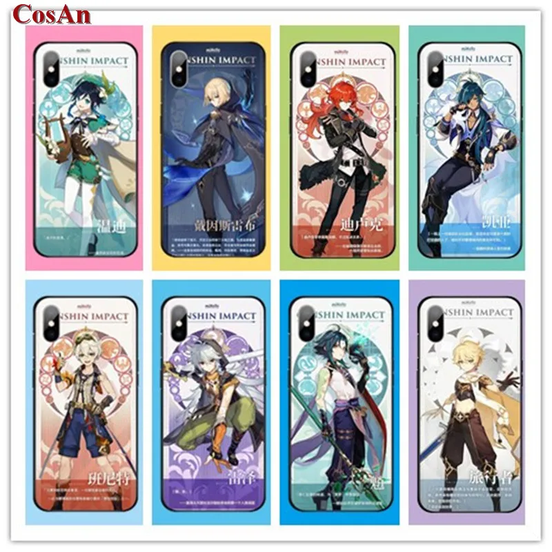 

New Game Genshin Impact Peripheral Cosplay Fashion Lovely Mobile Phone Shell Accessories Birthday Gift For Friends Daliy Used
