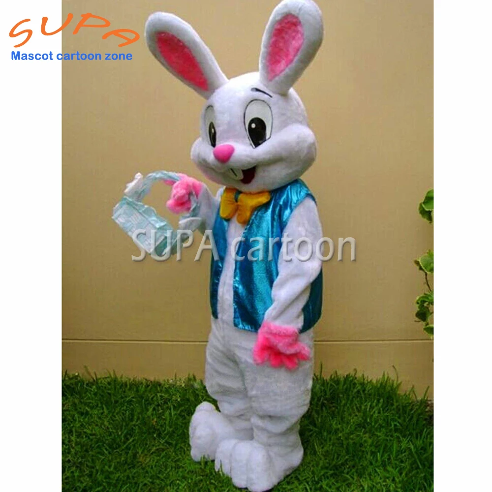 

Deluxe white Plush Easter Bunny Mascot Costume Rabbit Mascot Costume for adult