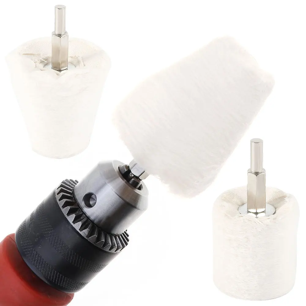 

8Pcs Wool Felt Mounted Polishing Buffing Grinding Round Wheel Pad Shank Cotton Cloth Buffing Wheel Grinder for Wood Abrasive Too