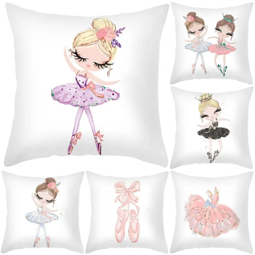 

1Pcs Girl Little Princess Polyester Cushion Cover 45*45cm Decorative Pillows Home Sofa Bed Decoration Pillowcover 40851