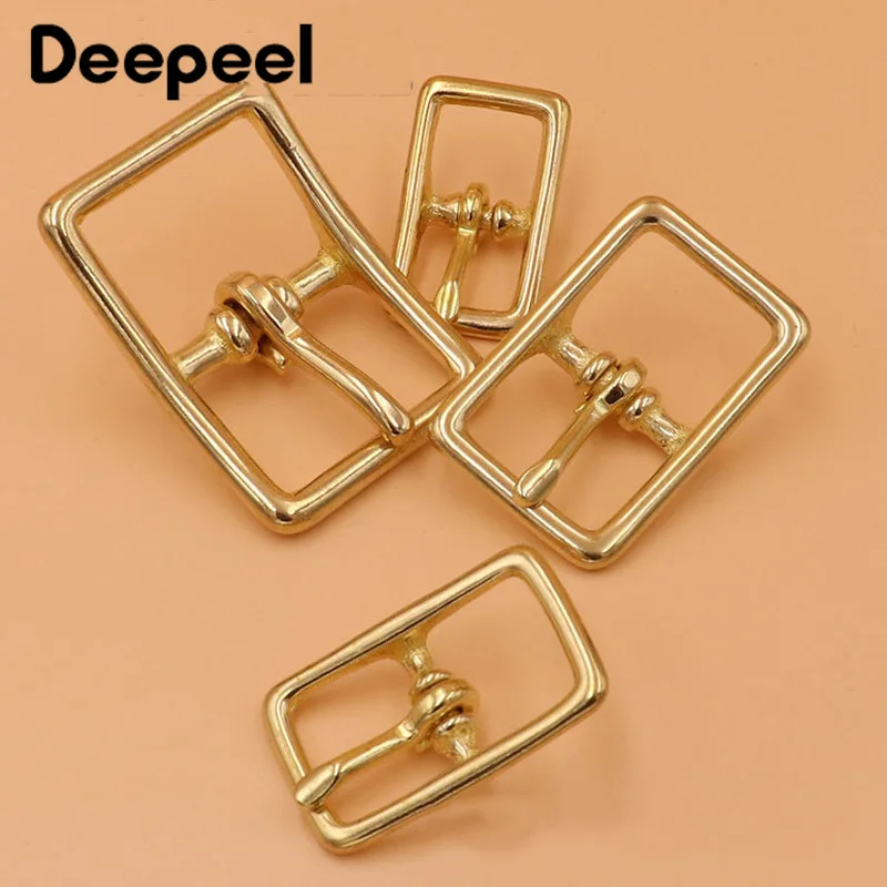 

Deepeel 5pcs 13/16/20/26mm Pure Brass Metal Pin Buckles Bag Accessories for Belt Backpack Strap Adjust DIY Leather Craft Garment