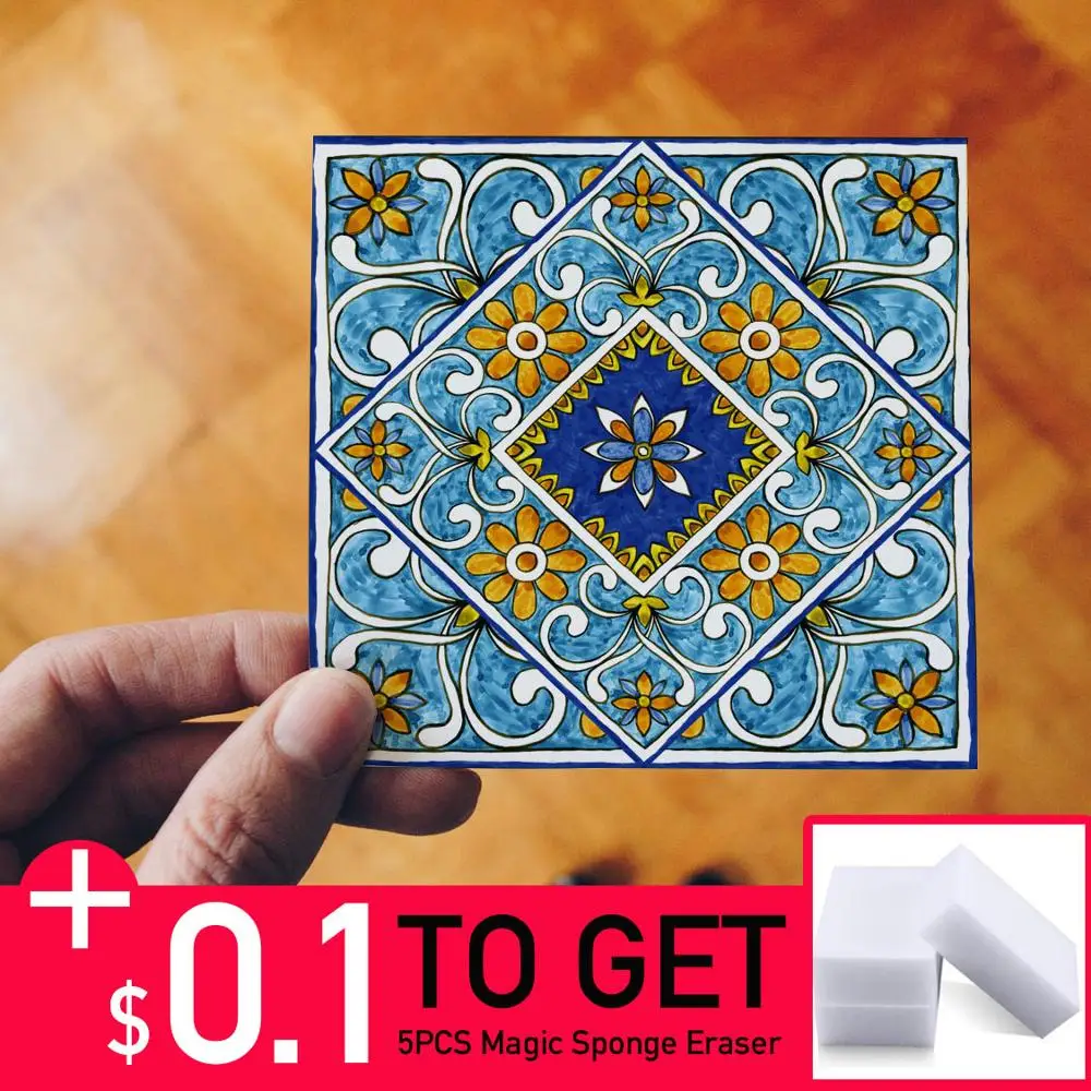 Диагональная наклейка для кухни 20 шт./компл. декоративная Европейская Настенная