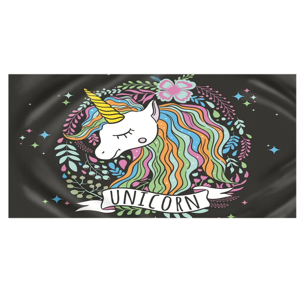 

Free shipping Gift Unicorn Flower Stars Moon Sports Gym Spa Surfing Swim Bath Beach Towel Yoga Meditation Blanket